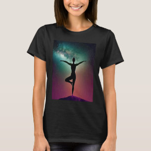 Yoga Girl Female Sun Salutation Meditation Chakra  T-Shirt