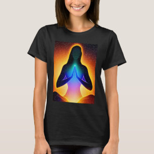 Yoga Girl Female Sun Salutation Meditation Chakra T-Shirt
