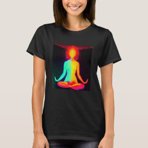 Yoga Girl Female Sun Salutation Meditation Chakra  T-Shirt