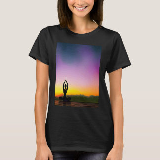 Yoga Girl Female Sun Salutation Meditation Chakra T-Shirt