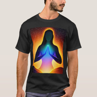 Yoga Girl Female Sun Salutation Meditation Chakra T-Shirt
