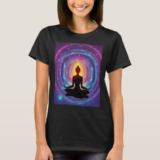 Yoga Girl Female Sun Salutation Meditation Chakra  T-Shirt