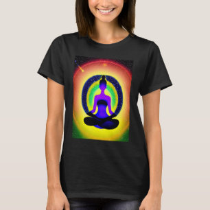 Yoga Girl Female Sun Salutation Meditation Chakra  T-Shirt