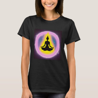 Yoga Girl Female Sun Salutation Meditation Chakra  T-Shirt