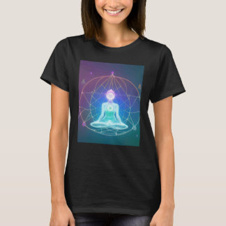 Yoga Girl Female Sun Salutation Meditation Chakra  T-Shirt