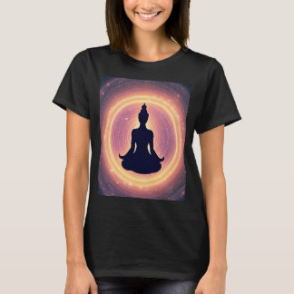 Yoga Girl Female Sun Salutation Meditation Chakra  T-Shirt