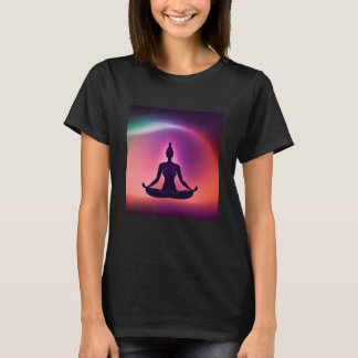 Yoga Girl Female Sun Salutation Meditation Chakra  T-Shirt
