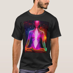 Yoga Girl Female Sun Salutation Meditation Chakra T-Shirt