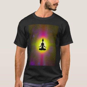 Yoga Girl Female Sun Salutation Meditation Chakra  T-Shirt