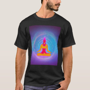 Yoga Girl Female Sun Salutation Meditation Chakra  T-Shirt