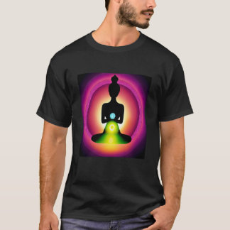 Yoga Girl Female Sun Salutation Meditation Chakra  T-Shirt