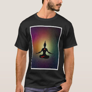 Yoga Girl Female Sun Salutation Meditation Chakra T-Shirt
