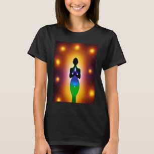 Yoga Girl Female Sun Salutation Meditation Chakra T-Shirt
