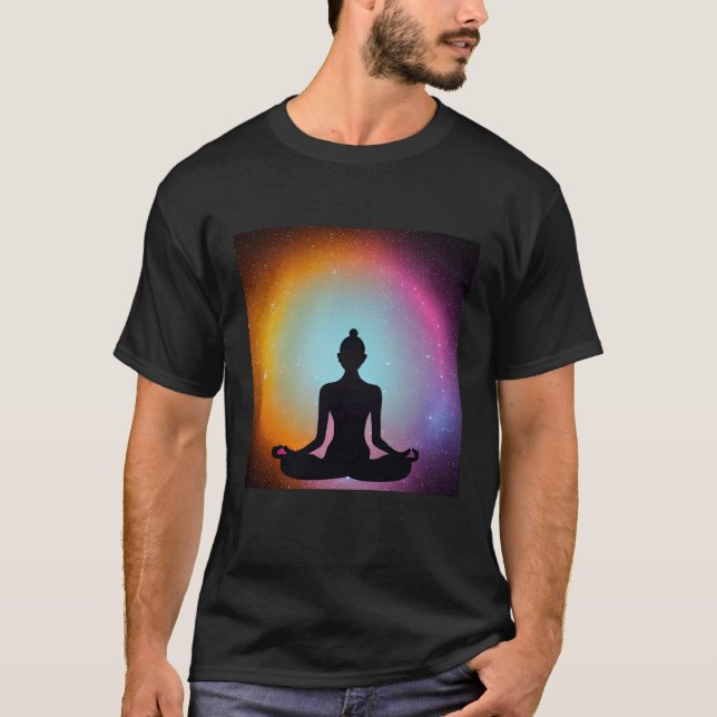 Yoga Girl Female Sun Salutation Meditation Chakra  T-Shirt (Front)