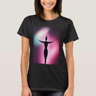 Yoga Girl Female Sun Salutation Meditation Chakra  T-Shirt