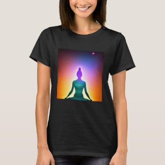 Yoga Girl Female Sun Salutation Meditation Chakra  T-Shirt