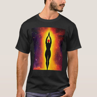 Yoga Girl Female Sun Salutation Meditation Chakra T-Shirt