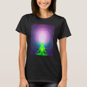 Yoga Girl Female Sun Salutation Meditation Chakra T-Shirt