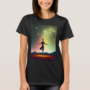 Yoga Girl Female Sun Salutation Meditation Chakra T-Shirt