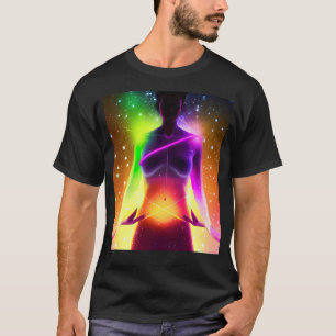 Yoga Girl Female Sun Salutation Meditation Chakra  T-Shirt