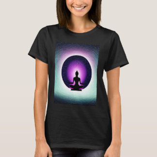 Yoga Girl Female Sun Salutation Meditation Chakra  T-Shirt