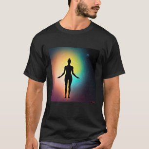 Yoga Girl Female Sun Salutation Meditation Chakra  T-Shirt