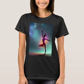 Yoga Girl Female Sun Salutation Meditation Chakra  T-Shirt