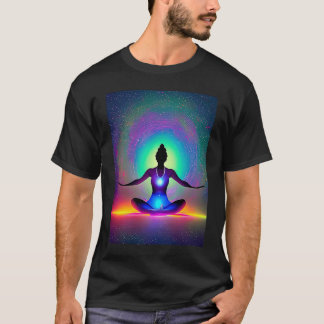 Yoga Girl Female Sun Salutation Meditation Chakra  T-Shirt