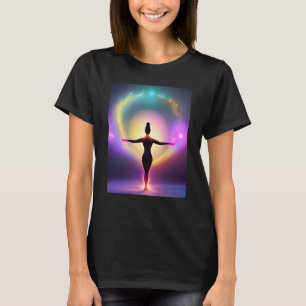 Yoga Girl Female Sun Salutation Meditation Chakra T-Shirt