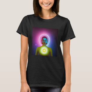 Yoga Girl Female Sun Salutation Meditation Chakra  T-Shirt