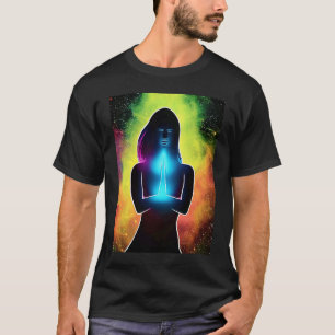 Yoga Girl Female Sun Salutation Meditation Chakra T-Shirt