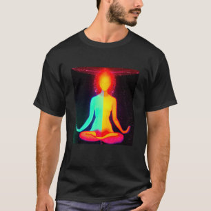 Yoga Girl Female Sun Salutation Meditation Chakra  T-Shirt
