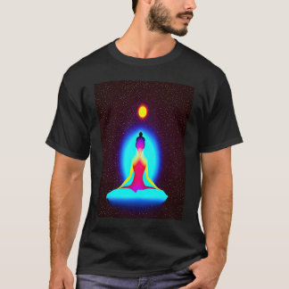 Yoga Girl Female Sun Salutation Meditation Chakra  T-Shirt