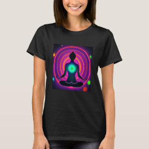 Yoga Girl Female Sun Salutation Meditation Chakra T-Shirt