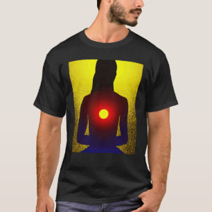 Yoga Girl Female Sun Salutation Meditation Chakra T-Shirt