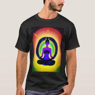 Yoga Girl Female Sun Salutation Meditation Chakra  T-Shirt