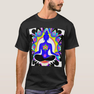 Yoga Girl Female Sun Salutation Meditation Chakra T-Shirt