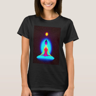Yoga Girl Female Sun Salutation Meditation Chakra  T-Shirt