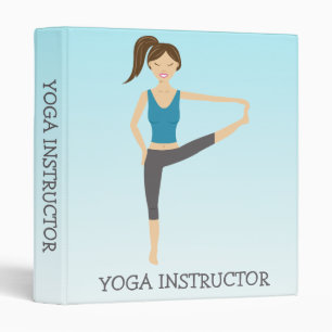 Yoga Girl In Hand To Toe Pose Yoga Instructor Binder