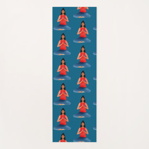 Yoga girl Meditation Namaste  Mat