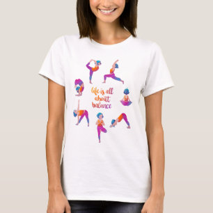 Yoga girl workout T-Shirt