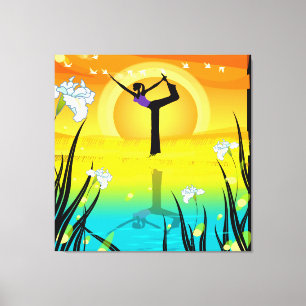 Yoga Girl Wrapped Canvas