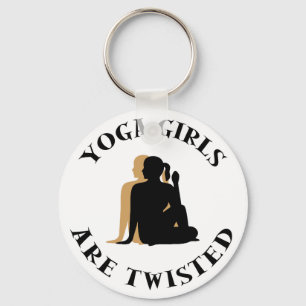 Yoga GIrls Are Twisted Gift Keychain