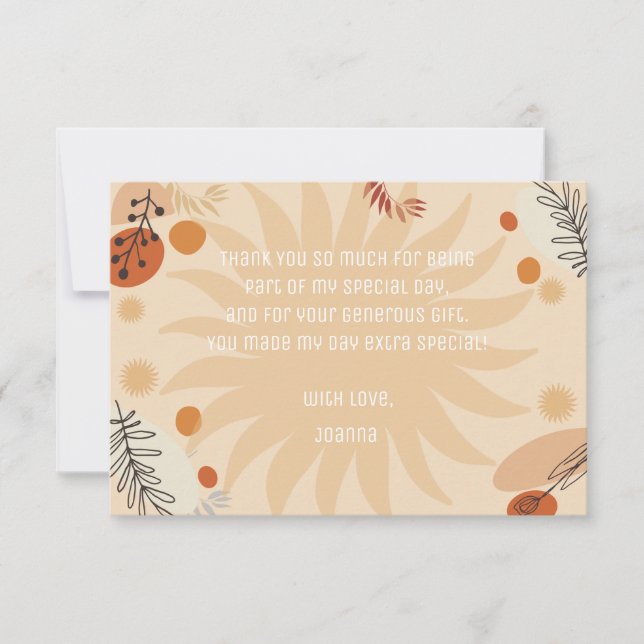 Yoga girls birthday thank you card (Front)