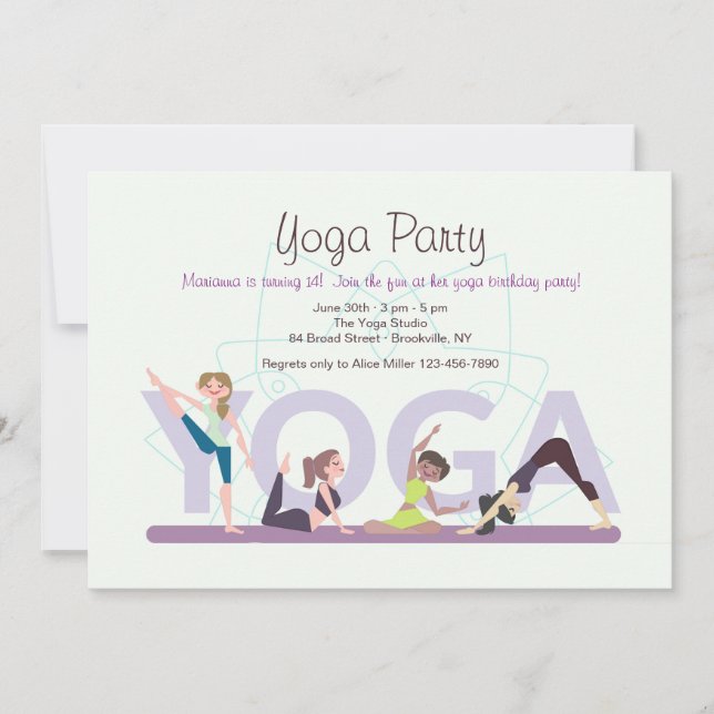 Yoga Girls Invitation (Front)