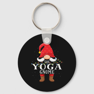 Yoga Gnome Matching Christmas Family Pajama Keychain