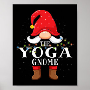 Yoga Gnome Matching Christmas Family Pajama Poster