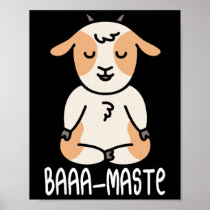 Yoga Goat Lotus Pose Yogi Women Meditation Goat Yo Poster