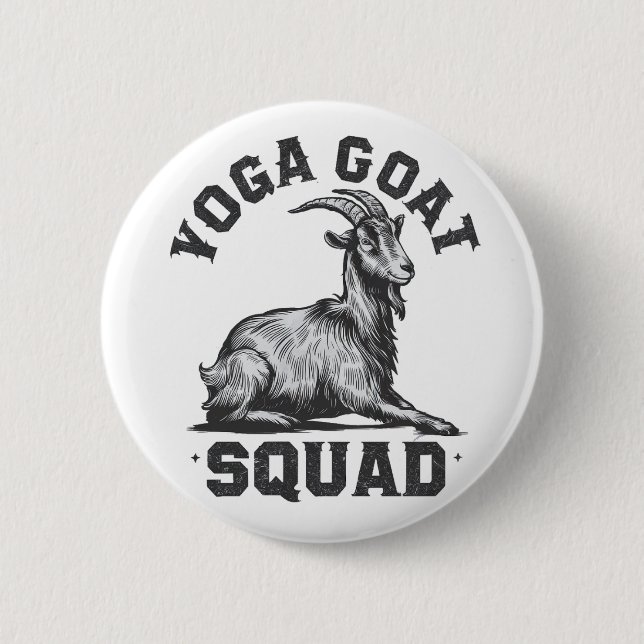 Yoga Goat Squad Funny Goat Meditation Lover  2 Inch Round Button (Front)