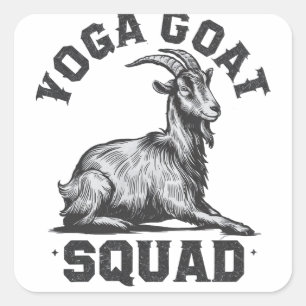 Yoga Goat Squad Funny Goat Meditation Lover  Square Sticker